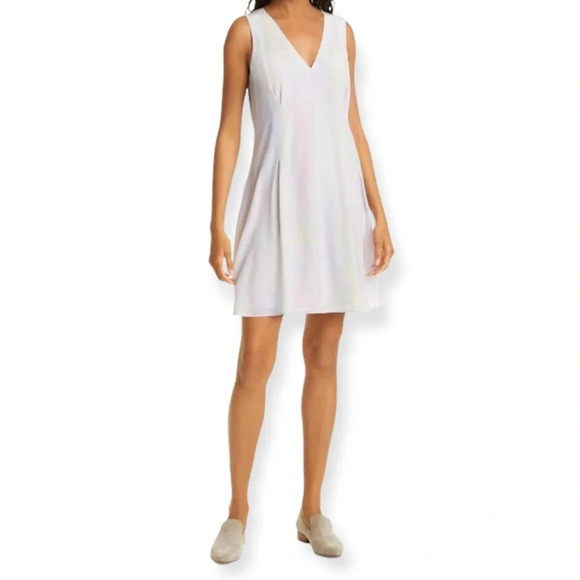✨NWT Club Monaco Sleeveless Silk Pastel Tie Dye Watercolor Mini Dress Size 6 - Picture 3 of 12